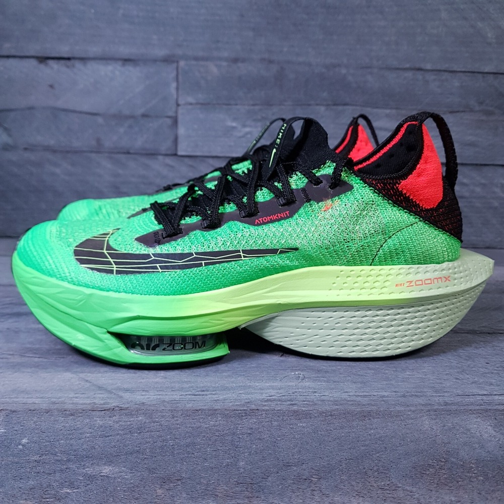 NIKE Air Zoom Alphafly NEXT% 2 Ekiden Pack Mens 10 Green Black
